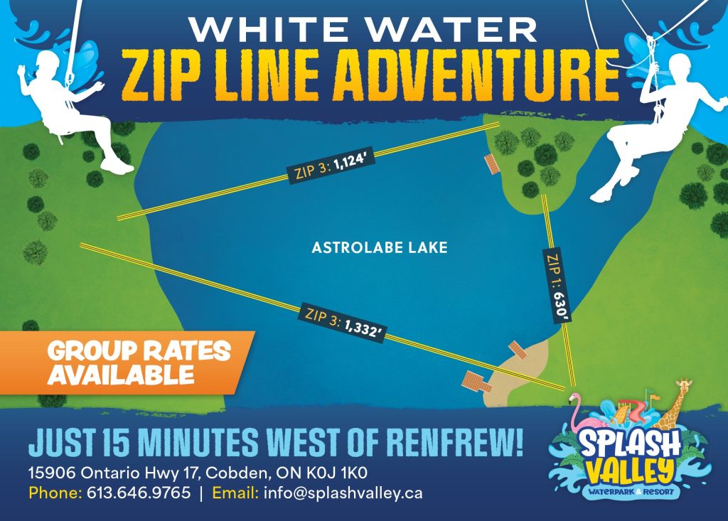 White Water Zip-Line Adventure Course Map