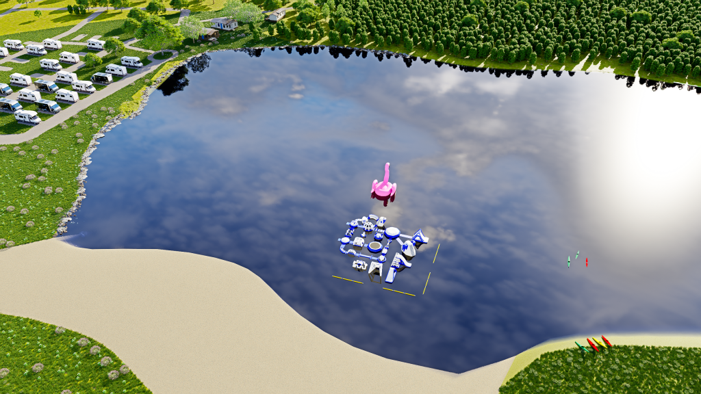 Floating Water Playground Splash Valley Waterpark & Resort Cobden