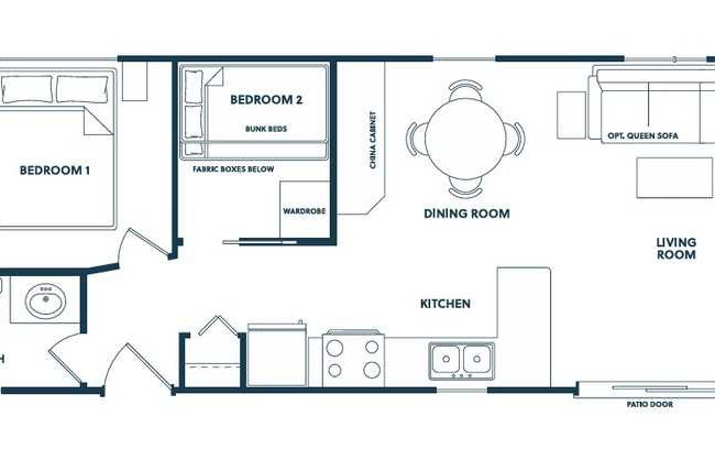 Stay at Splash Valley Waterpark & Resort | Fonthill Cabin Rental - 2 bed, 1 bath, cozy cabin rental